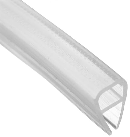 Clear U-Shape Shower Screen Door Seal 200cm/78.74in Length Frameless Glass Shower Door Seal Strip Stop Shower Leaks (8mm/0.31in)