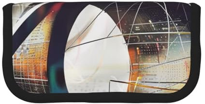 LRHCNZDCP Federmäppchen, Motiv: Mathematik, Geometrie, Geek Calculus, bedruckt, Leinen, Make-up-Tasche, Gadget-Stifttasche, Stiftebox mit Reißverschluss, Schwarz , Einheitsgröße, Schulranzen