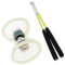 Diabolo triple roulement lumineux avec baguettes corde haute performance et divertissement jonglage chinois blanc 13 cm