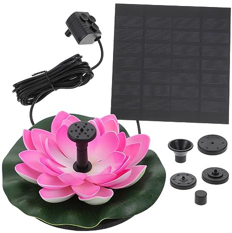 UPKOCH Fontaine Solaire à Nénuphars Pour Jardin Piscine Décoration Eau Pompe Solaire Exterieure