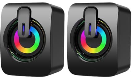 Altoparlanti cablati per computer – Desktop Plug Play – Coppia di altoparlanti audio – Console – Subwoofer – Interfacce – Cavo di interfaccia – Dispositivi stereo – Monitor – Gadget