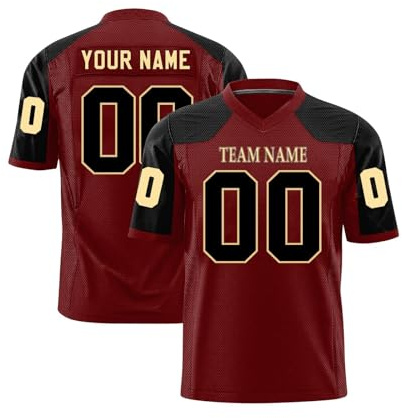 Personalisiert American Football Trikot Herren/Damen/Jungen, Personalisiertes T-Shirt, Sports Jerseys