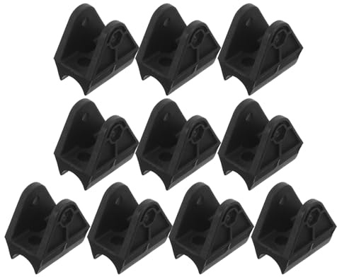 HAMPPLIES Lot de 10 Supports en U à Démontage Rapide pour Repose-pieds de Fauteuil Roulant, Base Plastique Renforcée 22 Mm, Pièces de Rechange Robustes pour Usage Domestique et