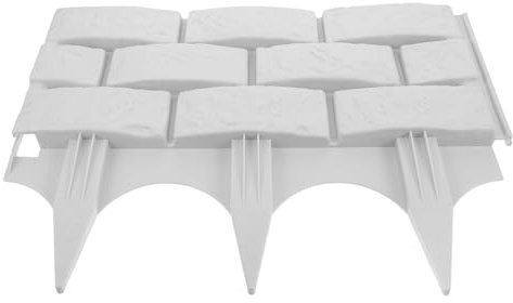 Recinzione Decorativa da Giardino in Plastica, Staccionata Finta