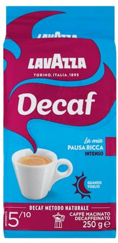 12x LAVAZZA DEK Intenso Entkoffeiniert Kaffee 250g gemahlen Italienisch Espresso
