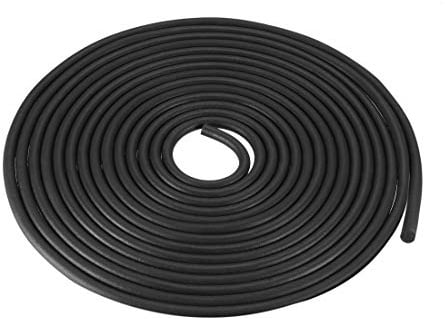 sourcing map EPDM Dichtung Gummidichtung Rundschnur Dichtungsstreifen Schaum Fensterdichtungen Fugenfüllprofil für Silikonfugen Beton Füllung, 5mm Durchm. 5 Meter Lang Schwarz