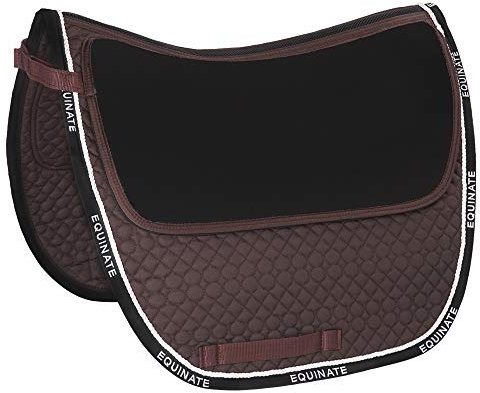 Equinate 3 Zonen Korrektur Schabracke Allround mit 8 Memory Foam Einlagen zur Sattelanpassung WB Braun