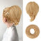 BARSDAR Haarteil Hair Extensions Haarknoten-Pferdeschwanz-Verlängerung,Gerades synthetisches Haarteil, kurzes Pferdeschwanz-Brötchen, Haarschmuck einfach Scrunchie für Frauen Helles Erdbeerbraun