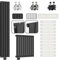 Aquamarin® Heizkörper - Horizontal, Flach, 600x614x69 mm, Doppellagig, 1/2 Zoll, 18 Segmente, Stahl, Anthrazit - Badheizkörper Handtuchhalter, Design Flachheizkörper, Heizung, Bad, Badezimmer