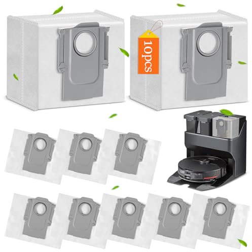 10 Stück Staubbeutel für Roborock S8+ S8 Pro Ultra S7 MaxV Ultra S7 Pro Ultra Q7+ Q7 Max+ T8 Q5+ G10S G10S Staubsauger Absaugstation Großer Kapazität Ersatzbeutel Staubsaugerbeutel