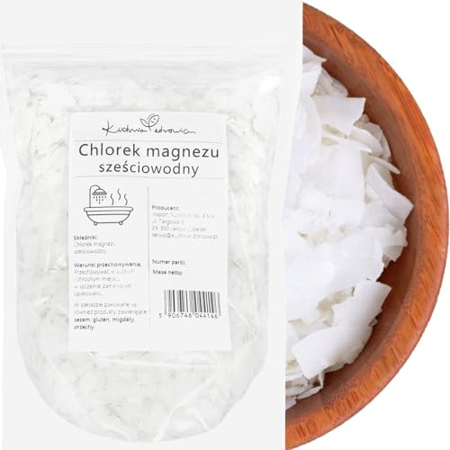 Magnesiumchlorid Hexahydrat Reines Badesalz 1 kg – Natürliche Magnesiumquelle | KUCHNIA ZDROWIA