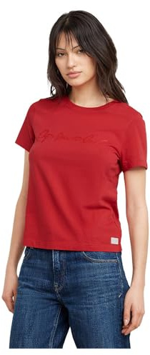 G-Star Damen G-Script Shiny Regular Tee T-Shirt