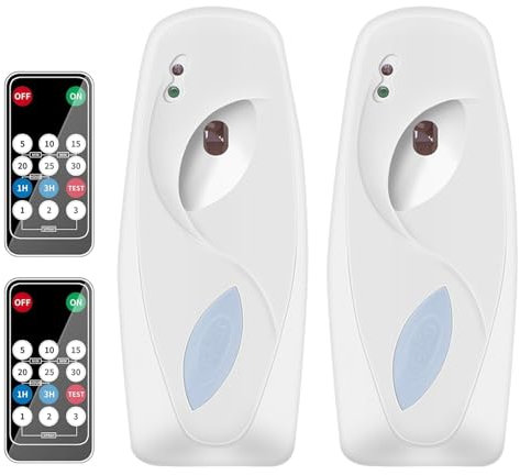 2pcs Automatic Air Freshener Dispenser Wall Mounted/Free Standing Fragrance Dispenser Spray Dispenser for Bathroom Home Office Hotel Restroom Commercial