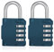 ZHEGE Combination Padlock for Locker, Weatherproof Padlock Outdoor for Fence Gate, Sheds, 4 Digit Combination Lock for Gym Locker, School Locker (Peacock Blue, 2 Pack)