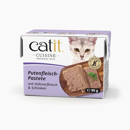 Paté para Gatos Catit Cuisine, Pavo con Pollo y Jamón-95g (Paquete de 5)