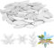 TAIANJI 300 Pcs Mirror Wall Stickers, Mini Mirror Tiles for Crafts Mirror Mosaic Self Adhesive Craft Tiny Stickers for DIY Projects (Leaf Shape)