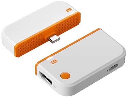 YUEHISY Émetteur et Récepteur HDMI sans Fil, Adaptateur D'affichage de Type C avec Décodage 4K, Sortie 1080P, Plug and Play, Portée de 50 M pour Téléphone Portable vers Téléviseur