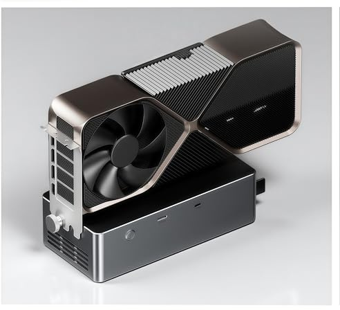 Tosuny Externes GPU Dock, Grafikkarten Dock mit 800 W Netzteil, Oculink- und USB4 Konnektivität, Unterstützt Bis zu 600 W GPU für Gaming Videobearbeitung, Aluminiumgehäuse mit Hot Swap (UK-Stecker)