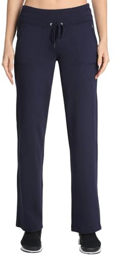 Danskin Womens Straight Pants, Midnight Navy, Medium US