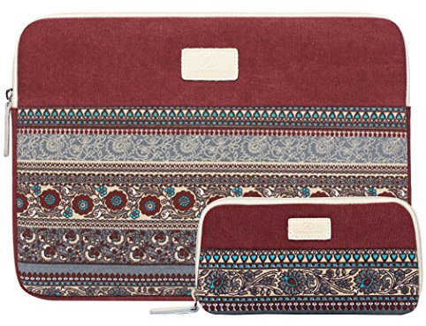 Sacoche/Pochette/Housse 13-13.4 Pouces pour Ordinateur Portable/PC Portable/MacBook Pro/Air Vin Rouge Set