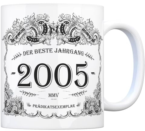 trendaffe 2005 der beste Jahrgang Kaffeebecher - ein tolles Geschenk zum Geburtstag für Wein Liebhaber und alle die im Jahr 2005 geboren sind.