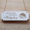 Schild « IGEL » 20 x 6,7 cm - Dekoschild Holzschild Türschild Zoo Tierpark Naturschutz