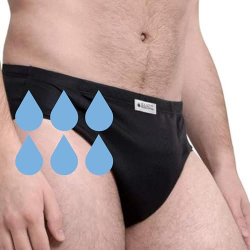 SliPss - Calzoncillo para la Incontinencia Urinaria - Con Empapador Intercambiable - Talla L - Color Negro - Absorción Alta hasta 500 ml - Lavable y Reutilizable - Discreto y Cómodo - 1 Unidad