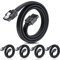 ELECTOP SATA III Cable, 6Gbps Straight HDD SDD Data Cable, SATA 3.0 Nylon Braided Cable with Locking Latch for SATA HDD, SSD, CD Driver, CD Writer(20 Inch, Black,5 Pack)