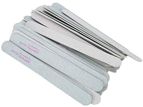 Lime per Unghie 50 Pezzi, Lime per Lucidatura Unghie Professionali a Doppia Faccia con Grana 180/240, Strumenti per Pedicure per Manicure con Bordo di Sabbia per Salone di Bellezza per la Casa