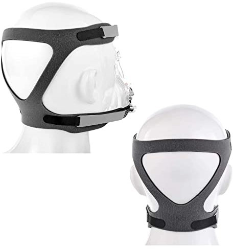 Welike Ersatz-Kopfbedeckung für Dreamwear Vollmaske, Ersatzteil, CPAP-Stirnband, Komfort-Gel, Nasenmaske, Komfort-Gel, CPAP-Zubehör für CPAP-Masken, nur CPAP-Gurt, Grau