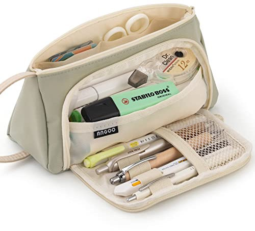 EASTHILL Federmäppchen Pencil case mit grossem Fassungsvermögen Mäppchen Schreibwarenbeutel Bleistift Beutel für Middle High School College Office Studentin Mädchen Erwachsener-Light Green