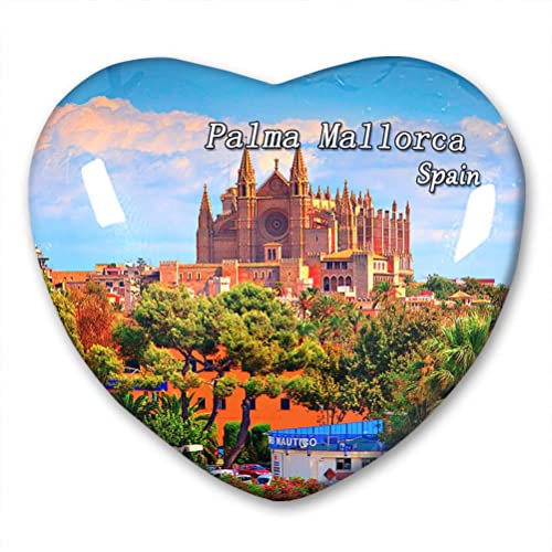 Spagna Palma Mallorca Magnete Frigorifero Adesivi Collezione Magnetico Decorativo Viaggio Souvenir Cuore a Forma di