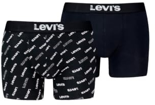 Levi's Herren Boxer Underwear, Black/White, XL