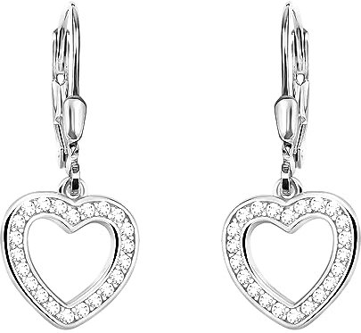 SOFIA MILANI - Damen Ohrringe 925 Silber - mit Zirkonia Steinen - Herz Ohrhänger - E2246