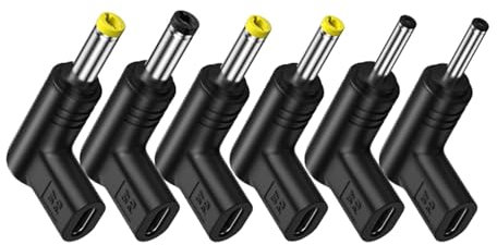 BYUTFA-Ordenador portátil para Kits de Adaptador de Corriente Tipo C a Enchufe para Conector de alimentación, 3,0x1,1mm/3,5x1,35mm/4,8x1,7mm/4,0x1,7 m