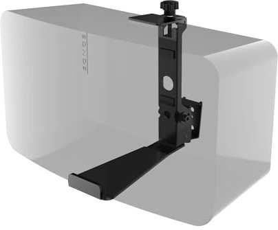 Aokicase Compatible with Sonos Play:5 Rotating Adjustment Wall Mount Holder SONOS Play:5 Stand Sonos Play:5 Metal Bracket Accessories, Accessories Rack (Black) 2 Pieces