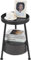 DREAMSOULE Industrial Round Side Table with Storage, Small 2 Tier End Table with Basket and Storage Tray for Indoor Outdoor Patio, Round Nightstand Bedside Table for Sundries, Books (Black)