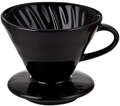AOOPOO Porte Filtre à Café en Porcelaine, Filtre à Café Permanent pour 1-2/2-3 Tasses de Café, Goutteur de Filtre à Café en Forme de Cône, Filtre à Café Réutilisable pour Maison, Cafés et Restaurants