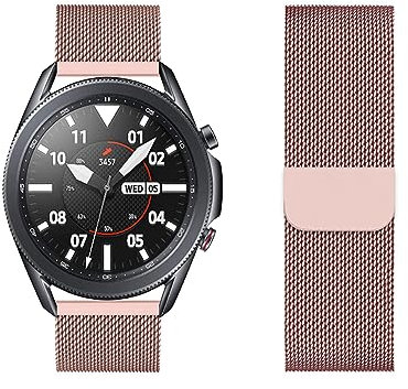 KUWAI Bracelet pour Samsung Galaxy Watch 3 41 mm, en acier inoxydable magnétique, pour homme et femme, bracelet multicolore pour Samsung Galaxy Watch 3 41 mm (F)