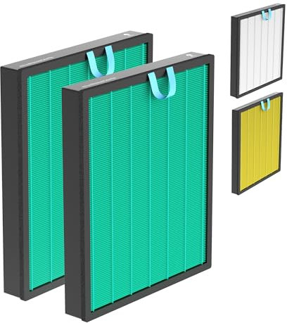 2pack Vital 200S H13 True HEPA Replacement Filter Compatible with LEVOIT Vital 200S Air Puri-fier, 3-in-1 Activated Carbon Filter Toxin Absorber, Replace Part #Vital 200S-RF-TX, Green