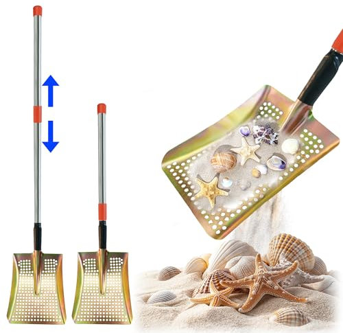 Dipper per sabbia resistente, 140 cm, setaccio regolabile per setacciare, setaccio per spiaggia, pollaio, fattoria, capra, pulizia della cacca di sabbia