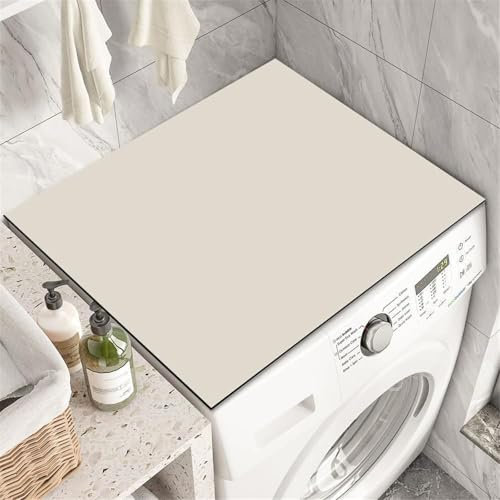 Odot Funda para Lavadora 60x60cm Protector Color Sólido Alfombra para Lavadora Antideslizante Secado Rápido para Microondas Refrigerador