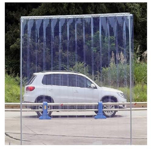 Qulamrdk Tenda Strisce in PVC Trasparente Doghe Verticali in PVC Tenda Stabile Tenda A Lamelle Adatto per Celle Frigorifere di Magazzino, Facile da Installare(0.75x2.2m)
