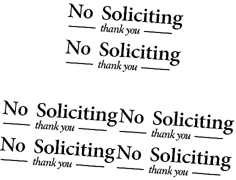 SOLUSTRE 6 Stk nosoliciting Wandaufkleber LKW-Aufkleber Zitat Spruch Auto Aufkleber autofenster aufkleber protect schutzzelt sichschutz Türaufkleber Autofensteraufkleber Autoaufkleber PVC