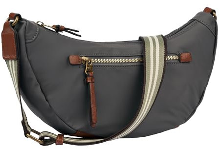 camel active Damen Umhängetasche mit verstellbarem Schulterriemen Grau, Womenswear-S