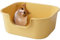 Pawsayes Top Open Cat Litter Tray with High Sided and Low Threshold Entry Cats Litter Box, Leak Proof and Cat Litter Splash Prevention Litter Pan (Yellow)