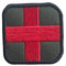 Erste Hilfe Patch 3D Stoffaufkleber rotes Kreuz bestickter Befestigungsmittel Hakenschleife Moral Abzeichen.