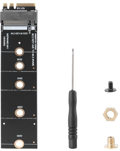 Pjeghbvop Für M.2 A/E für Schlüsselschlitz zu M.2 für M für Schlüssel, WLAN, Bluetooth-kompatibler Adapter für NVMe PCI für Express