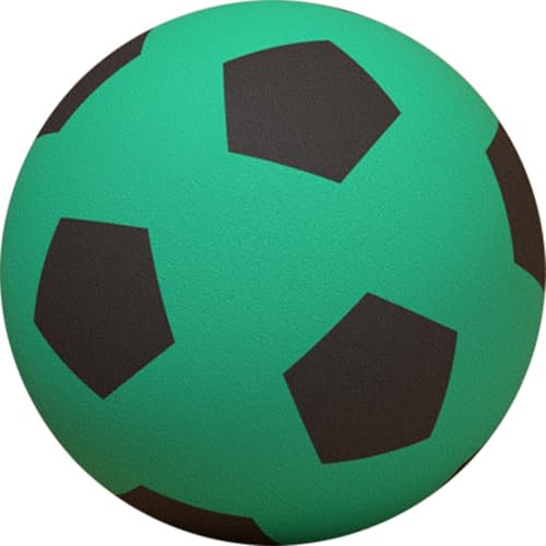 Stille Fußballkugel für Kinder Größe 5 PU Indoor Fußballschock Stoßdämpfung Kinder Fußball -Fußball Leichter Weichgeräusch -Reduktion Kinder Fußball für Training, Geschenke für Kinder, grüner Innenfu