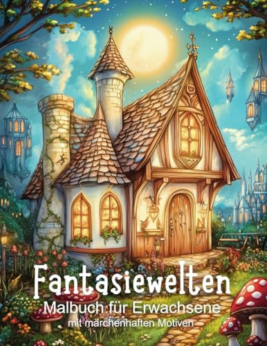 Fantasiewelten Malbuch für Erwachsene mit märchenhaften Motiven